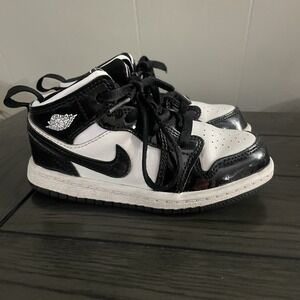 Nike Air Jordan 1 Mid SE All Star‎ Panda Black White DD2193-001 Toddler Kids 9c